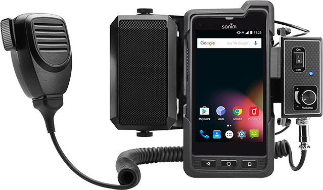 GPS Lockbox Mobile Mounting with Push to Talk Speaker System Kit - XP8 - Black